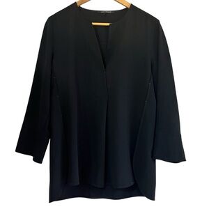 Luisa Cerano split neck loose fit flowy tunic top size 8 excellent condition